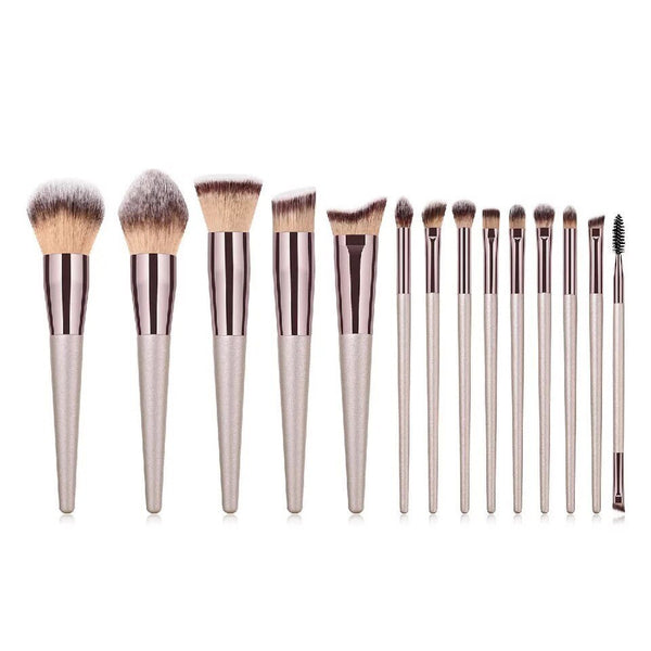 Nude Pink Makeup Brushes. 14 pcs Cosmetic Set (Free Shipping)