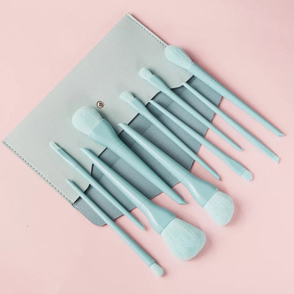 Multicoloured Makeup Brushes. 10 pcs Cosmetic Set (Free Shipping)