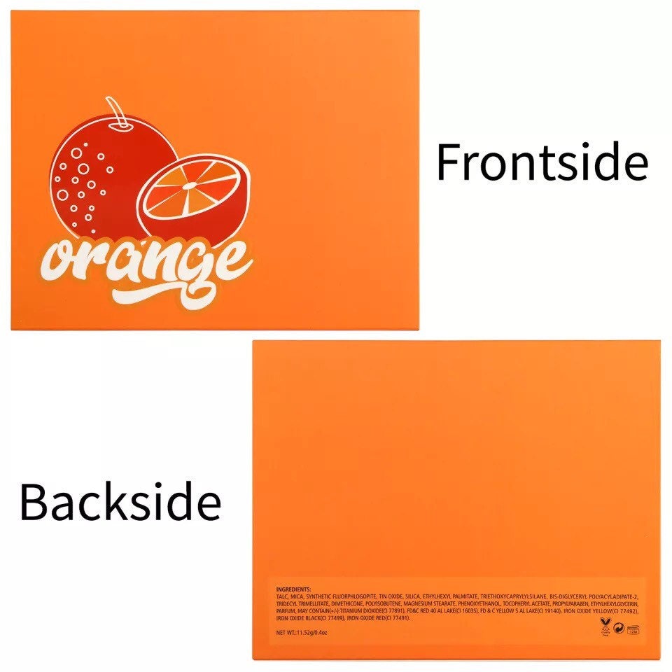 Orange Cosmetic Multicoloured Fruit Inspired Eyeshadow Palettes, 5 Colours.