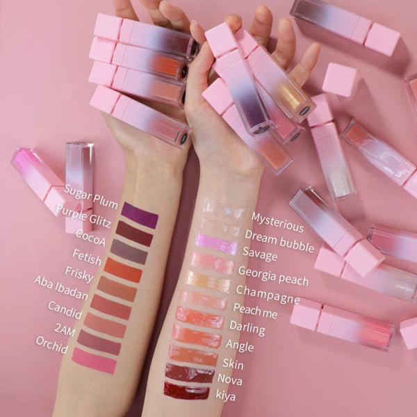 Pink Tube Long Lasting Waterproof Matte Liquid Lipstick/Lipgloss 60 shades