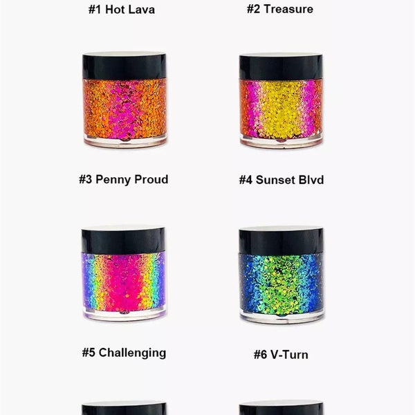 Super Pigmented Shiny Loose Glitter Chameleon Eyeshadow