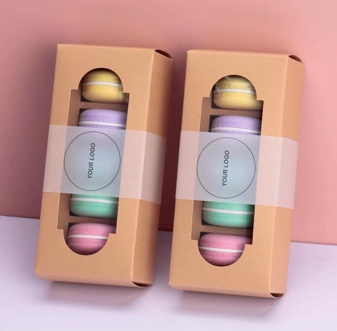 MCustom Cute Macarons Kiddie Hydrating Lip Repair Lip Balm 250 pcs (5 pcs Set)