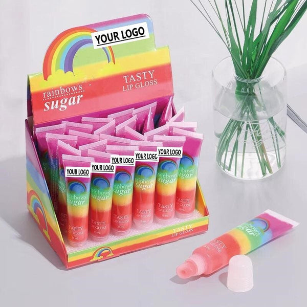 Rainbow Sugar Tasty Lipgloss Display Box sets 25 pcs per set