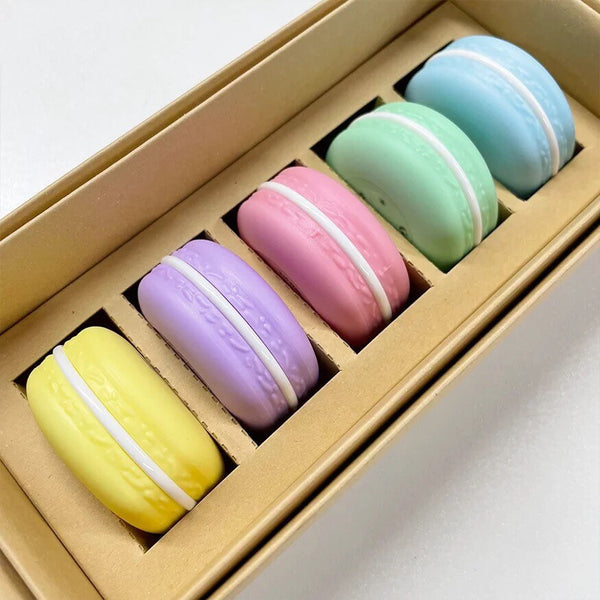 MCustom Cute Macarons Kiddie Hydrating Lip Repair Lip Balm 250 pcs (5 pcs Set)