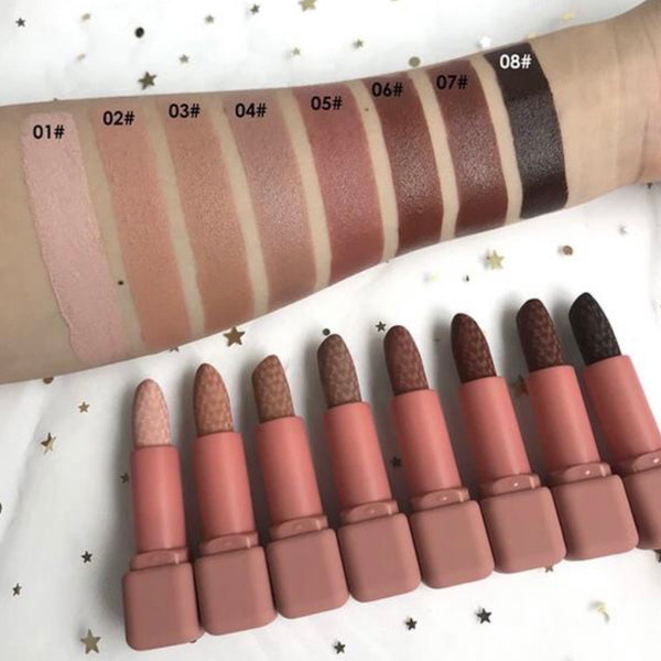 Waterproof Nude Matte Vegan Lipstick. 8 colours (Free Shipping)
