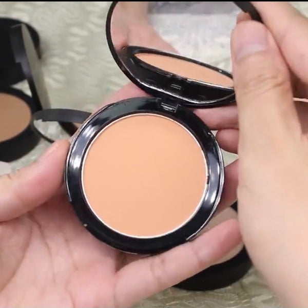 Matte Nude Compact Face Powder with Mirror and Sponge  (5 shades)