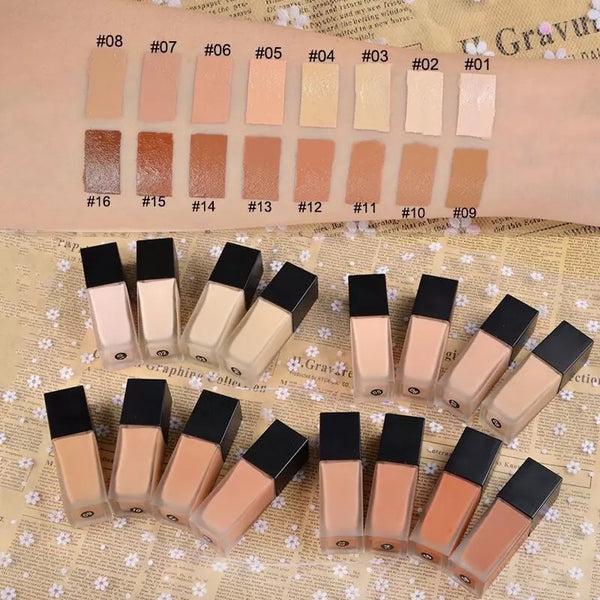 Long Lasting Oil Controlling Matte, Liquid concealer Foundation 16 shades Mixed