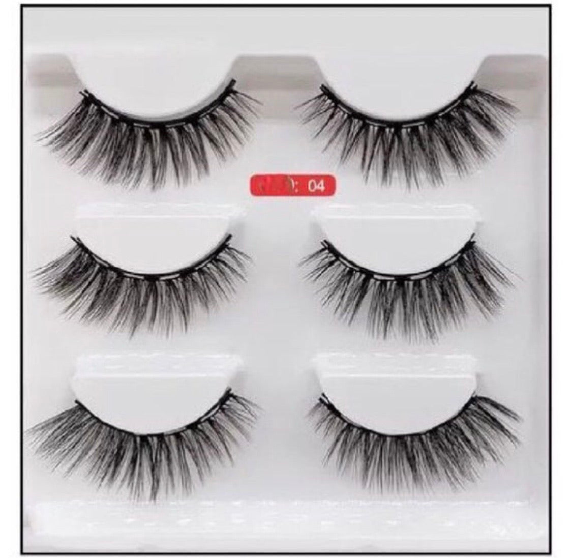 3 pair Magnetic EyeLashes With Lash Tweezers/Eyeliner Set No Glue Natural 5 Magnets Kit