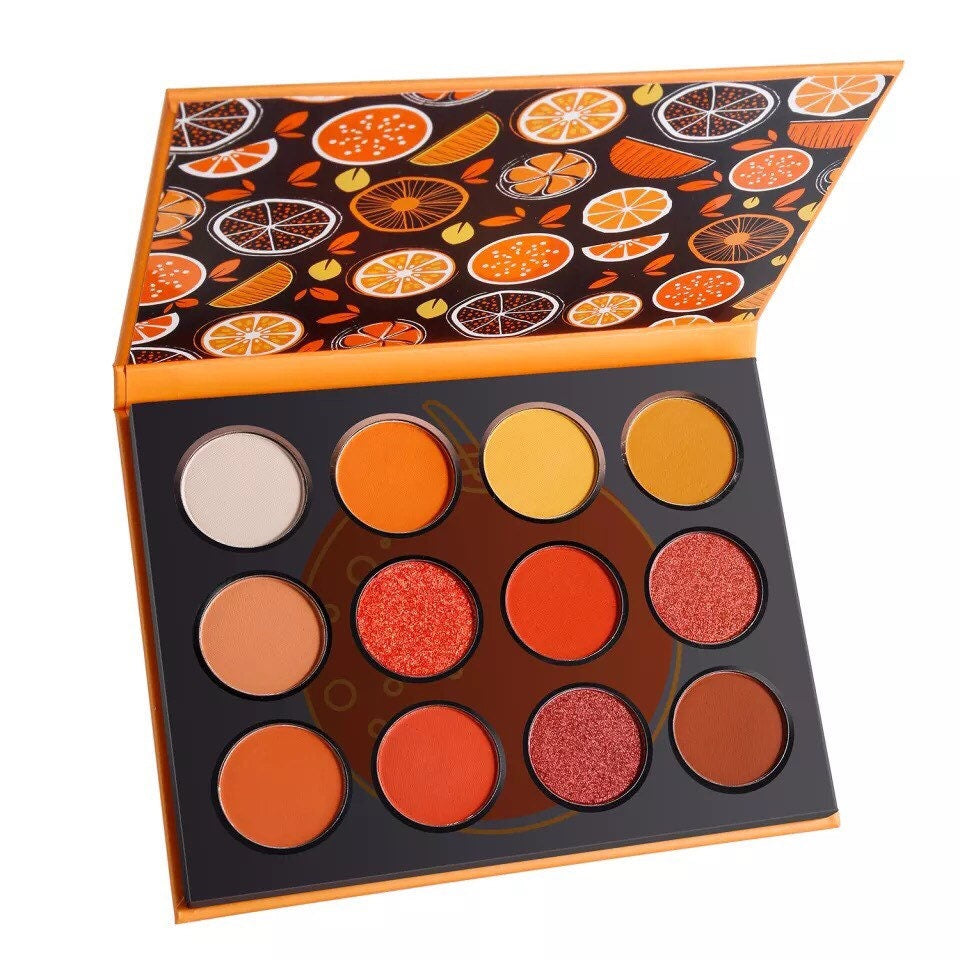 Orange Cosmetic Multicoloured Fruit Inspired Eyeshadow Palettes, 5 Colours.