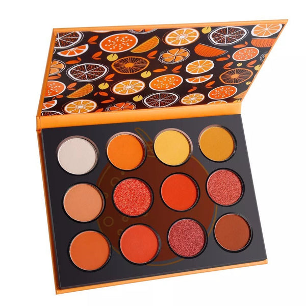 Orange Cosmetic Multicoloured Fruit Inspired Eyeshadow Palettes, 5 Colours.