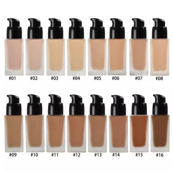 Long Lasting Oil Controlling Matte, Liquid concealer Foundation 16 shades Mixed