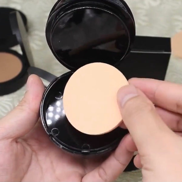 Matte Nude Compact Face Powder with Mirror and Sponge  (5 shades)
