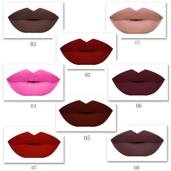 Waterproof,  Moist Velvet Nude matte liquid lipstick. 8 colours (Free Shipping)