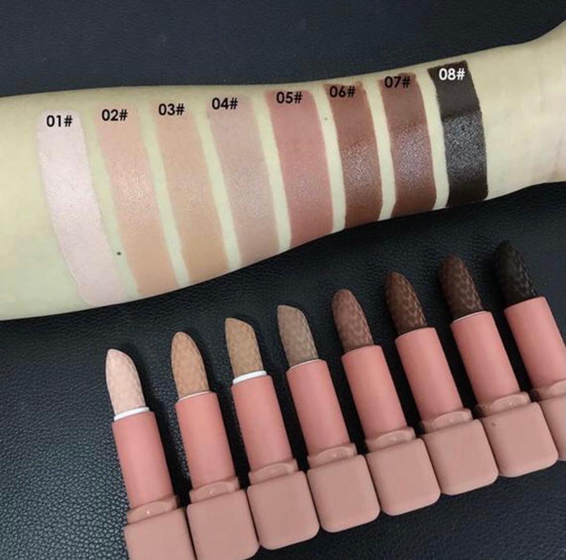 Waterproof Nude Matte Vegan Lipstick. 8 colours (Free Shipping)